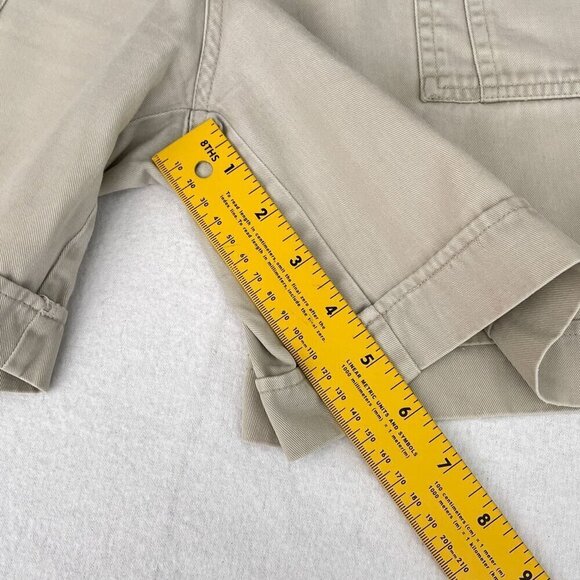 90s Vintage Basic Editions Womens Khaki Tan Cargo Shorts Size 8 - Picture 9 of 11